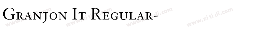 Granjon It Regular字体转换